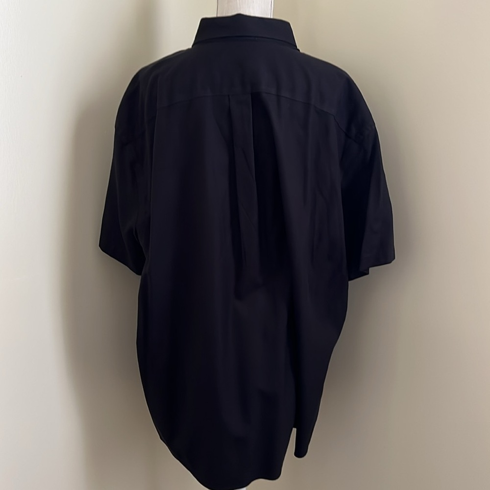 Roundtree & Yorke Black Casual Button Down Men Shirt - Picture 10 of 12